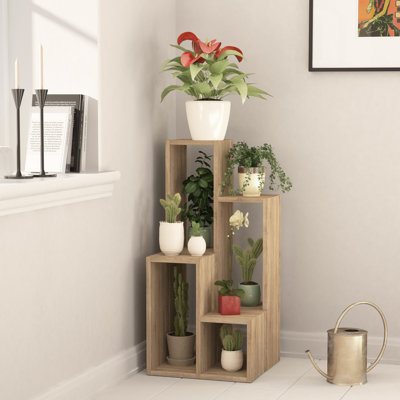 Anngelica 89cm H x 42cm W Particle Board Geometric Bookcase