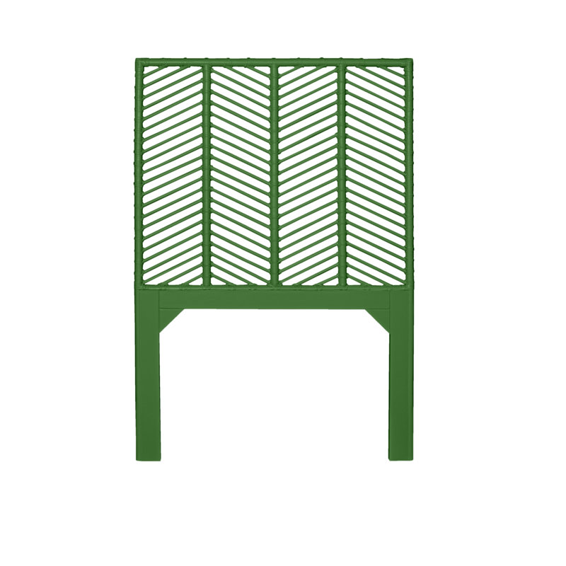 Tête de lit Liam, Vert vif, Lit simple