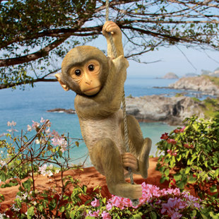 Statue bébé singe suspendu Chico le chimpanzé