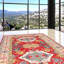 Tapis unique en laine noué à la main 6 pi 6 po x 9 pi 6 po nouvel âge Monioluwa