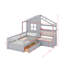 Lit simple avec canapé et tablette-530436174