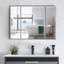 Armoire à pharmacie de 36 po x 26 po en aluminium avec tablettes réglables en verre imperméables et résistantes à la rouille