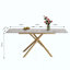 Modern Rectangle Expandable Dining Table With Retractable Leaf, Sintered Stone Top & Carbon Steel X-Base, Sturdy 4-6 Person Table For Small Apartments, Kitchen, Dining Room-1103463243-1103463241-1103463246