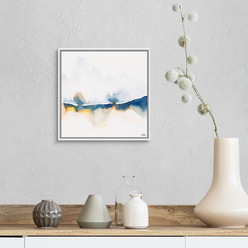 Reproduction d’art sur toile, "Rain on Fire" par Andrea bijou, H 14 po x l 14 po x P 1,75 po, Toile blanche encadrée