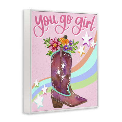 You Go Girl Boot Framed Giclee Art by Bethany Joy Adams/Bethany Joy Art, LLC.