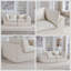Ensemble de canapé modulaire surdimensionné avec sièges larges et profonds 74,8 po de large Cloud, velours blanc antique, ensemble de meubles de salon 2 places-499852482