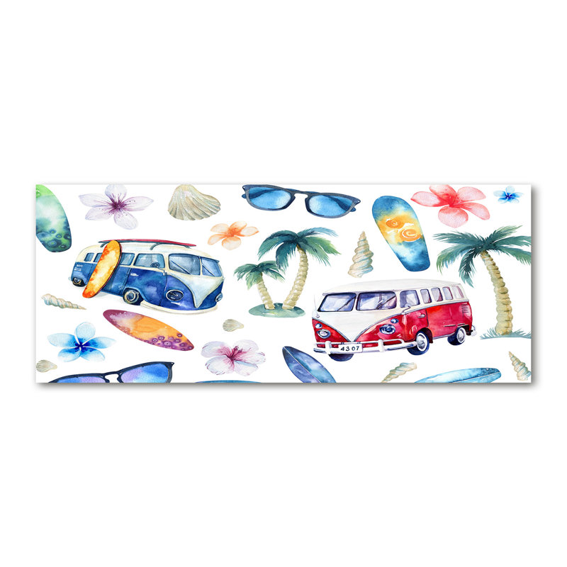 Surfing Symbols - Wrapped Canvas Print