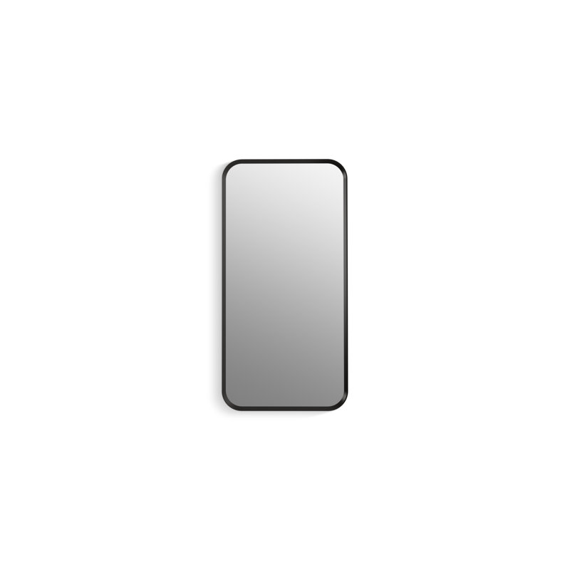 Verdera Surface Mount or Recessed Rectangular Framed Medicine Cabinet, Matte Black, 30" H x 12" W x 4.18" D