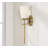 5" W x 17" H 1-Light Wallchiere Sconce in Aged Brass with Tapered Soft White Glass-123843797