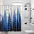 Blue/White Misty Forest Pine Trees