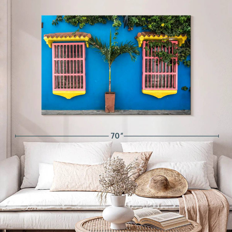 Lilie Pink Colonial Windows, 34" H x 51" W
