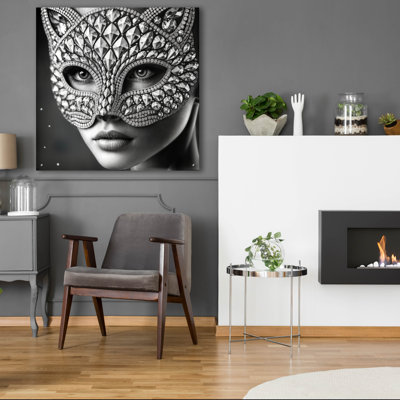  'Masquarade' by Rey Klimt Acrylic Glass Wall Art, 36" x 36"