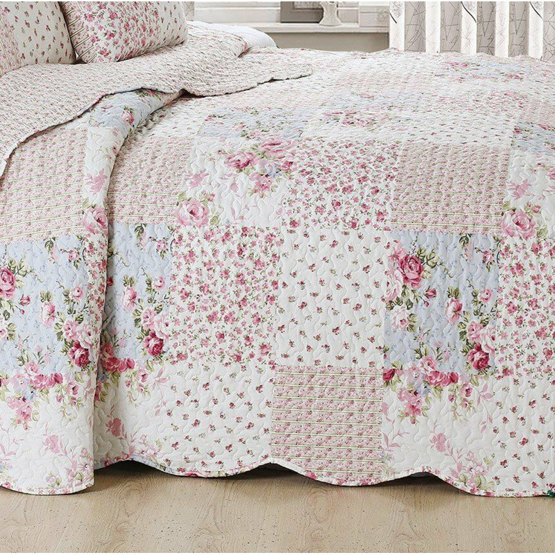 Orndorff Polyester Patchwork Bedspread, 235 x 250 cm Bedspread