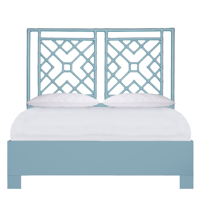 Ananias Platform Bed, Queen, Pool Blue