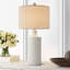 Demontrell 24" Contemporary Ceramic Lamp, for Bedroom Farmhouse Bedside Nightstand
