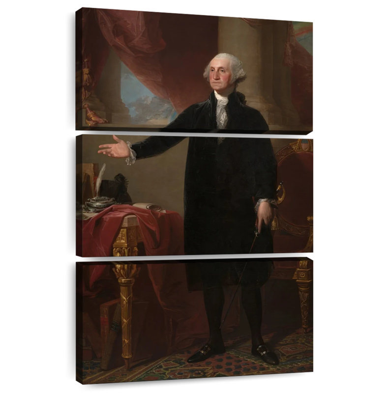Leisha George Washington - Portrait de Lansdowne, H 38 po x l 24 po
