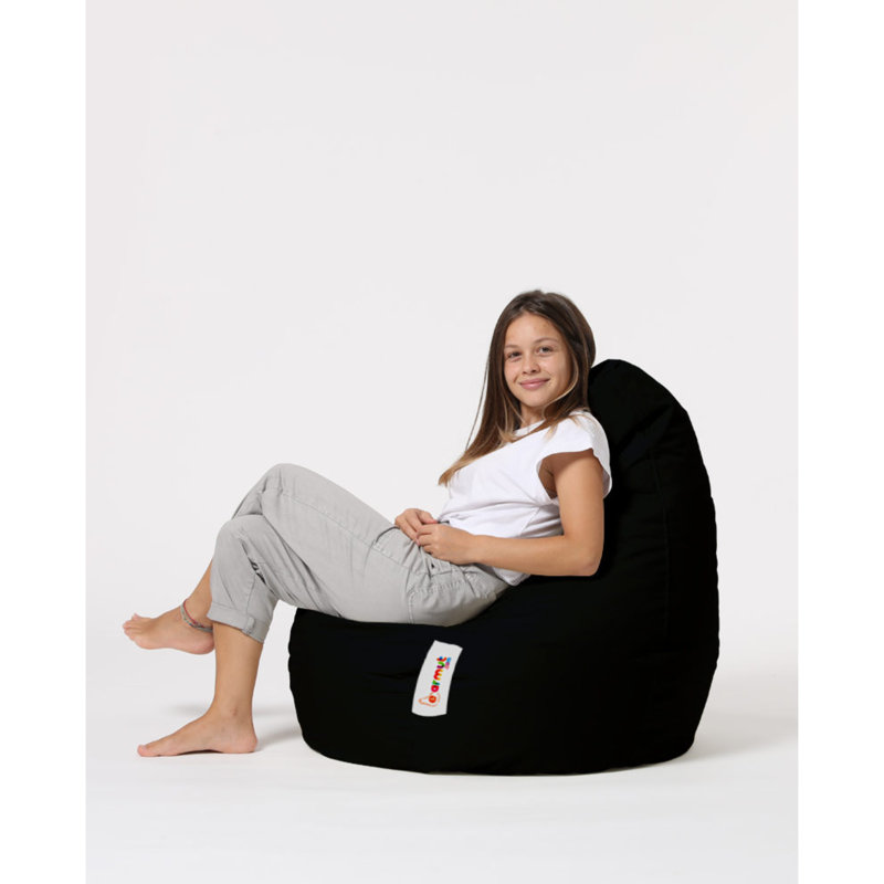 Fauteuil à billes et chaise longue standard pour l'extérieur, 100 % polyester noir