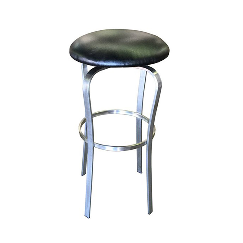 Swivel Upholstered Faux Leather Counter Stool