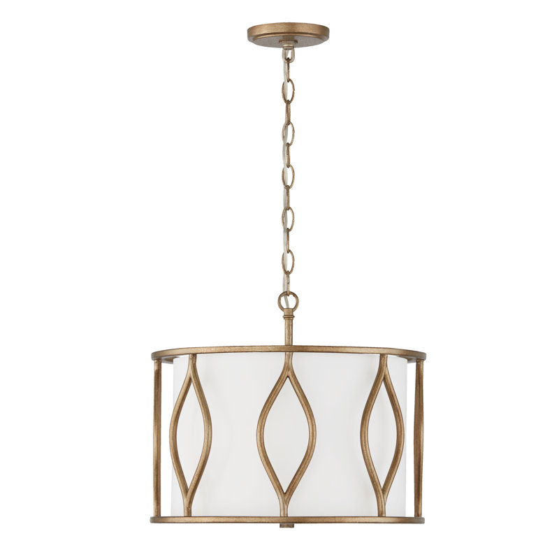 Cohen 3 - Light Gold Drum Pendant