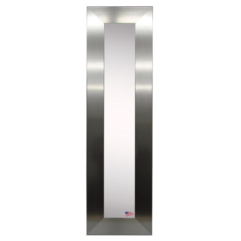 Hobson Wood Flat Wall Mirror, 21.5" H x 9.5" W
