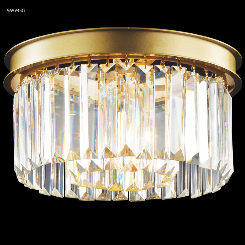 Contemporary Europa 2 - Light Flush Mount, Satin Gold