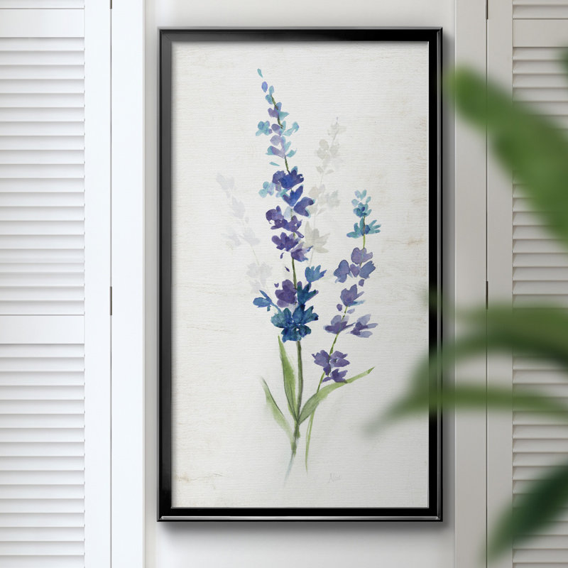 Fresh Cut Lavender II - peinture sur toile encadrée, H 22,5 po x l 42,5 po x P 1,5 po, Cadre noir