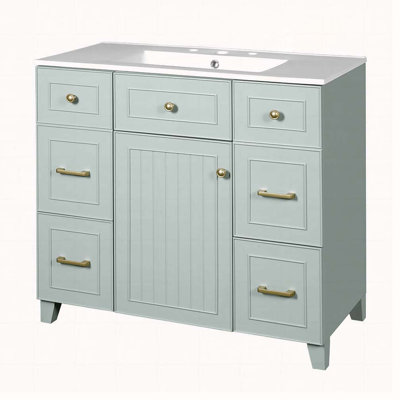 Meuble-lavabo 36 po avec lavabo en céramique