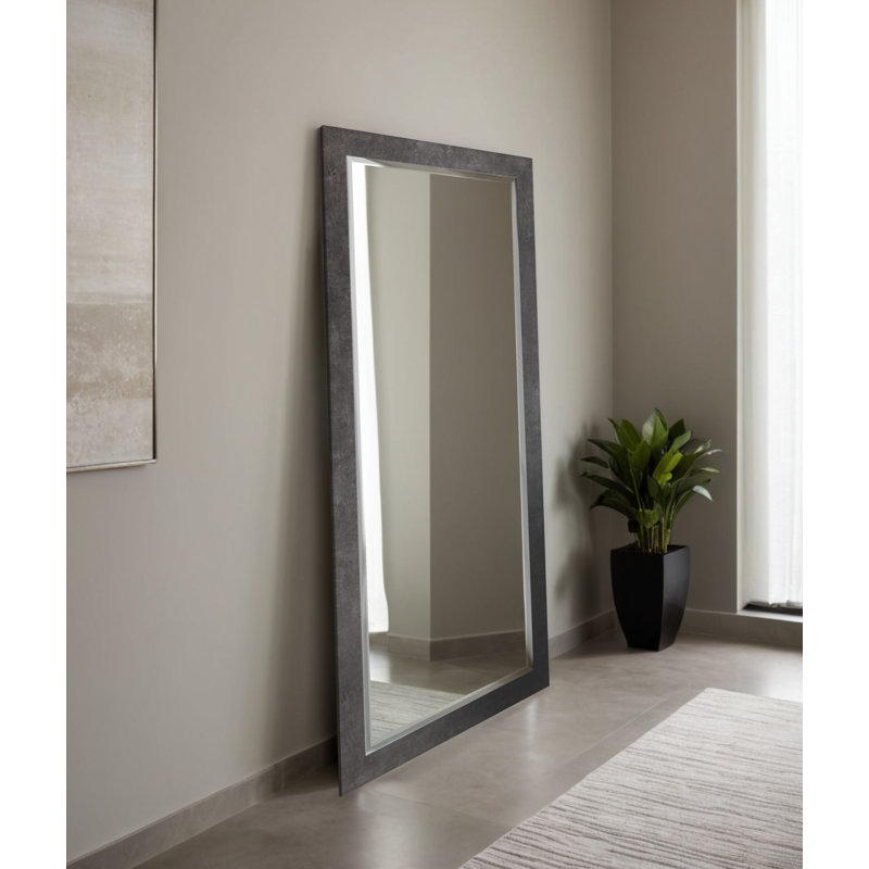 Beveled Full Length Mirror, Concrete