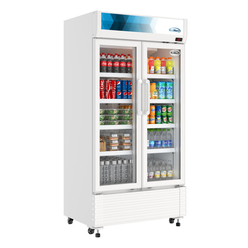 Réfrigérateur commercial de 39 po à 2 portes à 2 portes, 9,9 pi. en blanc (km-MDR-2GD-39)
