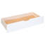 Lit superposé Style - blanc, 2 tiroirs, 3 tablettes et glissade, texture bois naturel confortable-130164579
