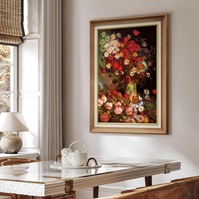 «Flower Blossom Poppy Flowers» par l'artiste maître Vincent Van Gogh, nature sauvage, impression sur papier