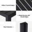 Garden Table With Aluminium Frame, 110 X 70 Cm, Wpc Balcony Table, Weatherproof, Rectangular Patio Table, Outdoor Dining Table, Heat And Weather Resistant, Non-slip, Black-1830981029-1830981026