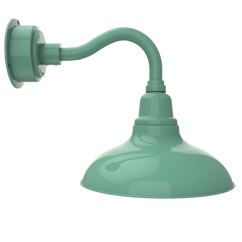Luminaire de grange 1 lumière DEL Idella, Jade, H 14 po x l 12 po x P 18 po
