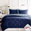 Édredon pour très grand lit avec taies décoratives réversibles et duvet matelassé diamant-131451683