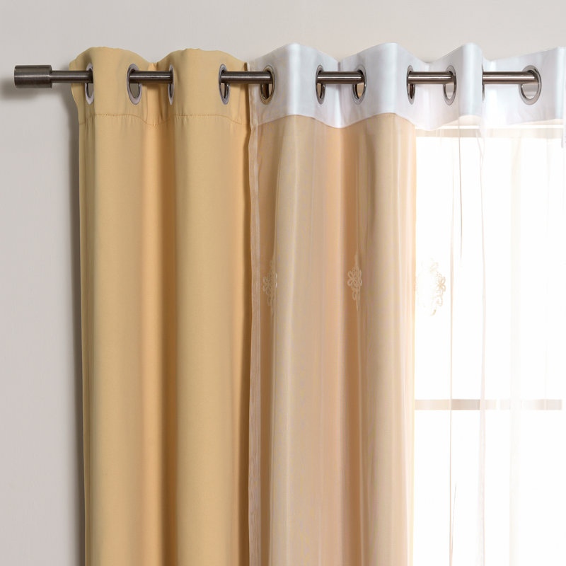 Salomon Blackout Curtain, 52" W x 84" L, Sunlight