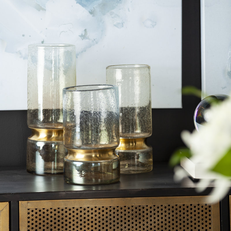 Vase de table en verre Torrez, H 11 po x l 4,75 po x P 4,75 po