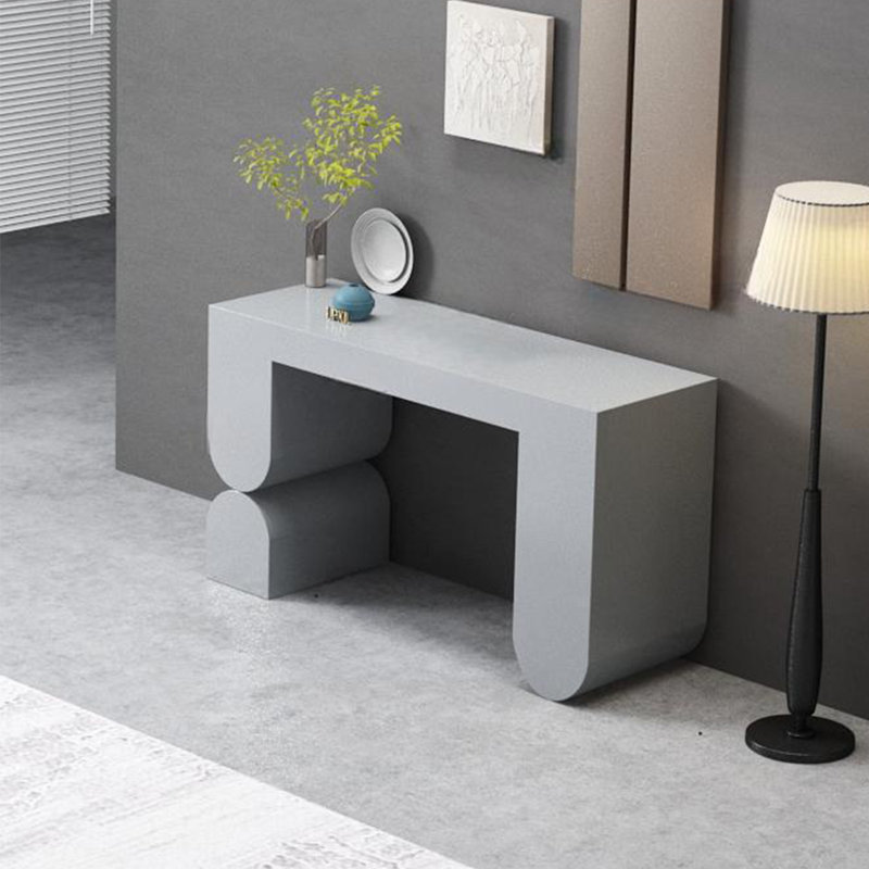 Modern Minimalist Console Table, 35.43" H x 55.12" W x 15.75" D, Greyish Blue