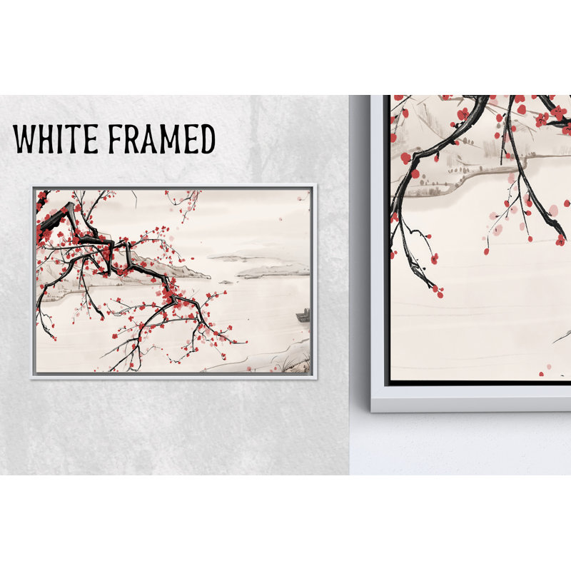 Art mural en verre Sakura Bonsai Tree: impression sur toile, 1P, Hauteur : 11,9 pouces x Largeur : 15,8 pouces
