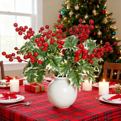 8Pcs Christmas Simulation Red Fruit Bundles, Home Decoration, Holiday Gifts