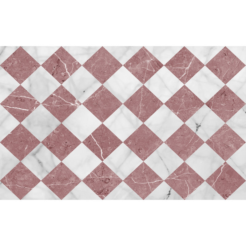 Rist Geometric Vinyl Machine Printed Area Rug, Rectangle 140 x 200cm