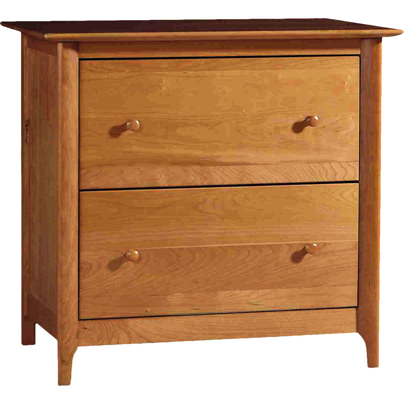 Sarah 2 - Drawer Solid Wood File Cabinet, Natural Cherry