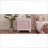 Mid-Century Velvet Nightstand with 2 Drawers &amp; Metal Legs, Pink-964326866