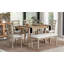 Ensemble de table de salle à manger en bois d'hévéa Trexm 6 pièces avec placage en bois massif et coussin moelleux-525529944