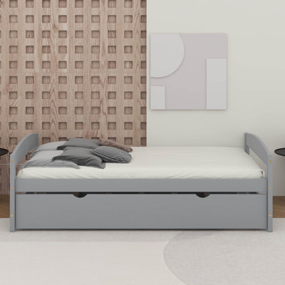 Lit plateforme simple avec lit gigogne