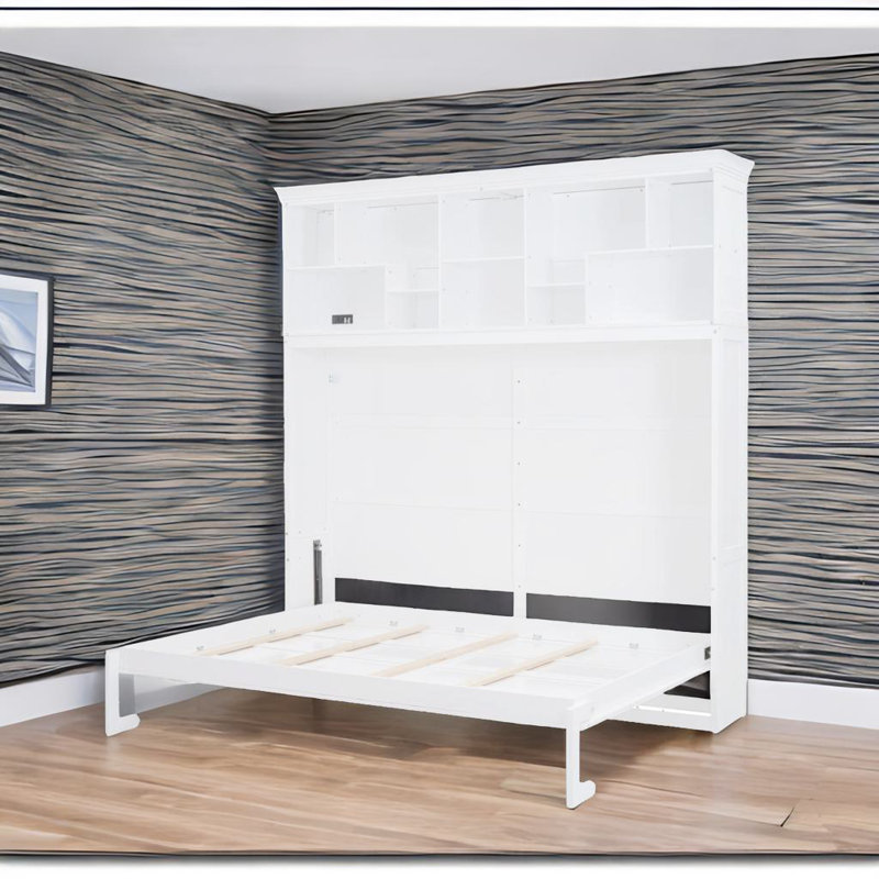 Denzer Queen Size Murphy Bed, White