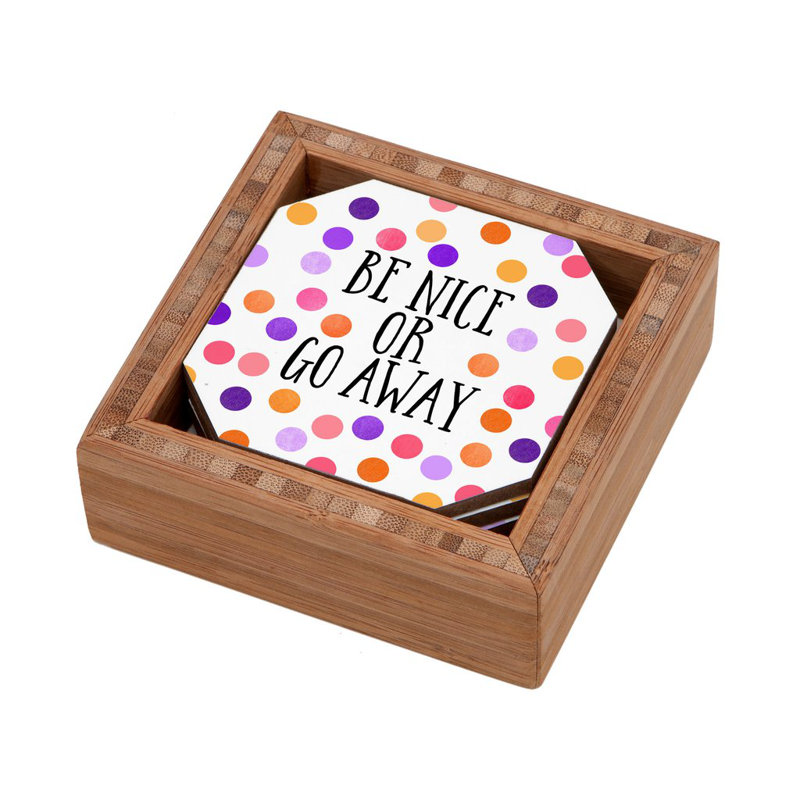 Sous-verre elisabeth fredriksson be nice ou be away