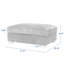 Repose-pieds rembourré rectangulaire en flanelle de fourrure de lapin gris, partie modulaire pour canapé modulaire-865730482
