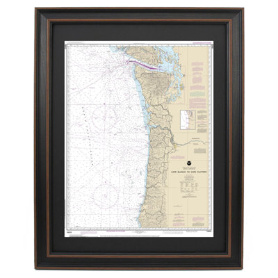 Cape Blanco To Cape Flattery | Nautical Chart | Framed Print