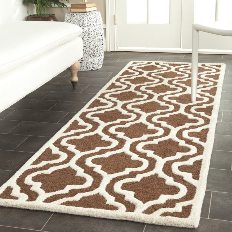 Tapis en laine touffeté à la main Cannen, Tapis de couloir 2 pi 6 po x 8 pi