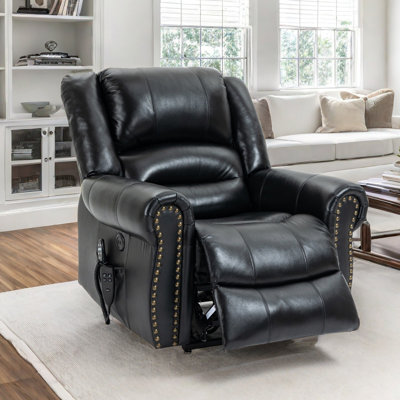 Aura 40" W Dual Motor Power Lift Recliner Infinite Position With Heat And Massage by Latitude Run
